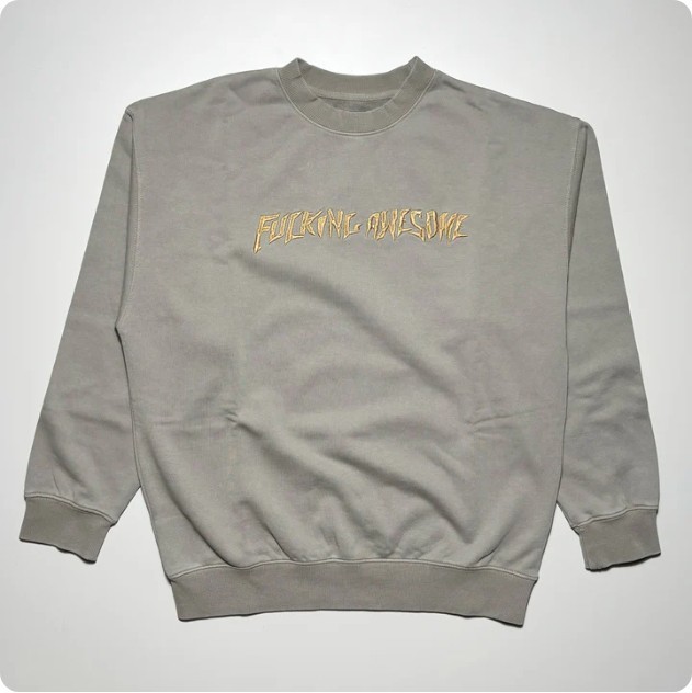 【FUCKING AWESOME】 DISTRESSED STAMP CREW BROWN
