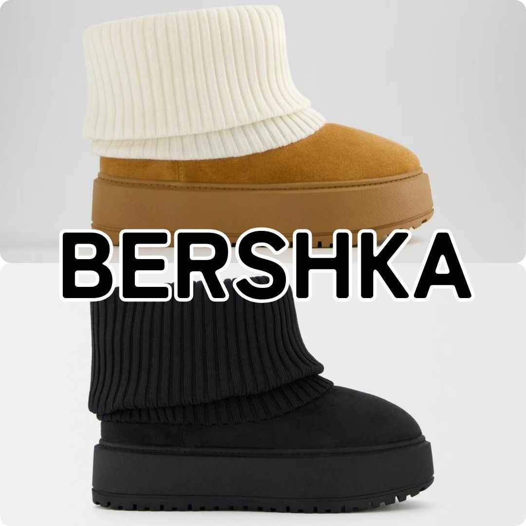 BERSHKA ソックスプラットフォームブーティ 1200/460