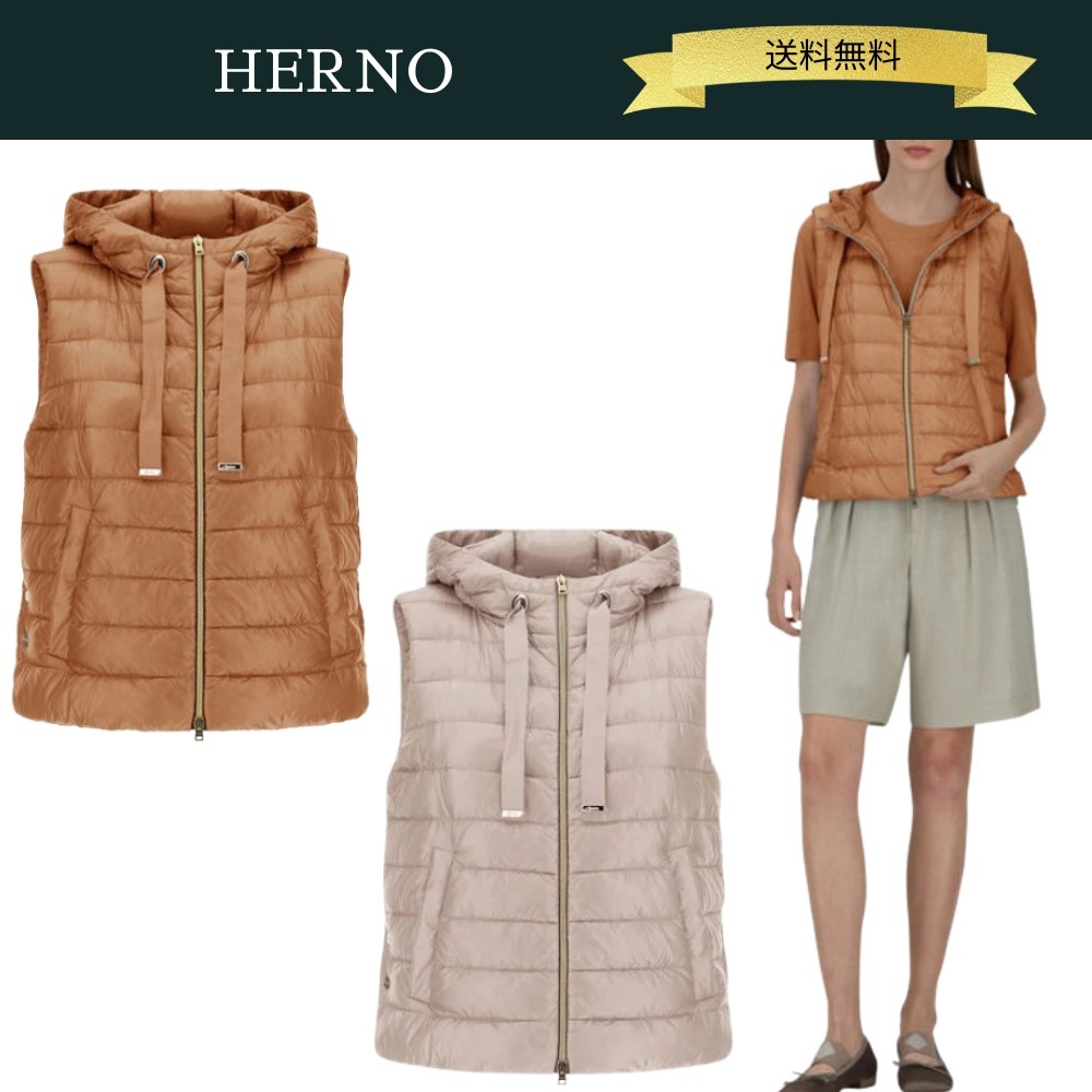 HERNO ウルトラ ライト ナイロン モノグラム ベスト