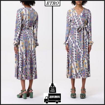 ETRO☆ペイズリープリント ミディドレス ETRO エトロ ペイズリー プリント ミディ ドレス ワンピース