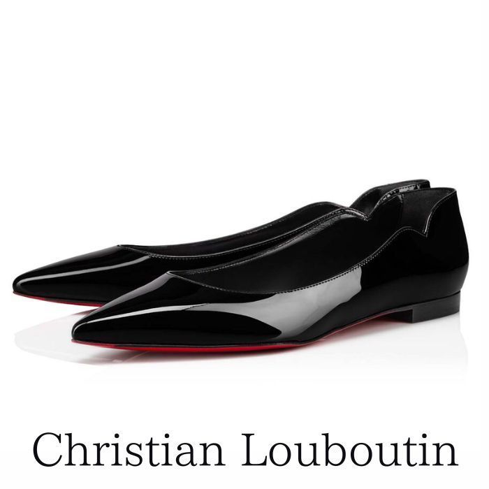 Christian Louboutin Hot Chickita パテントレザー バレリーナ