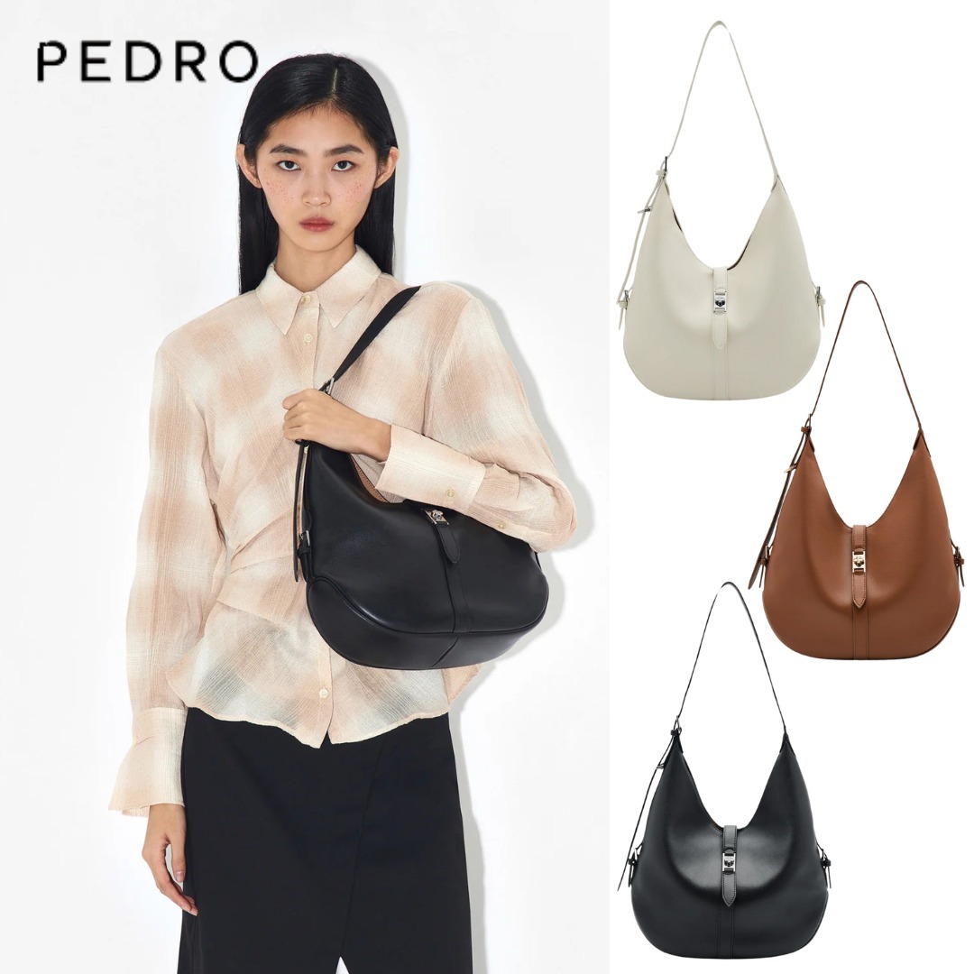 台湾 PEDRO PEDRO Icon レザーホーボーバッグ