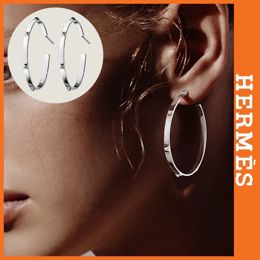 `オシャレ度UP♪`【HERMES】Clou d'H ピアス
