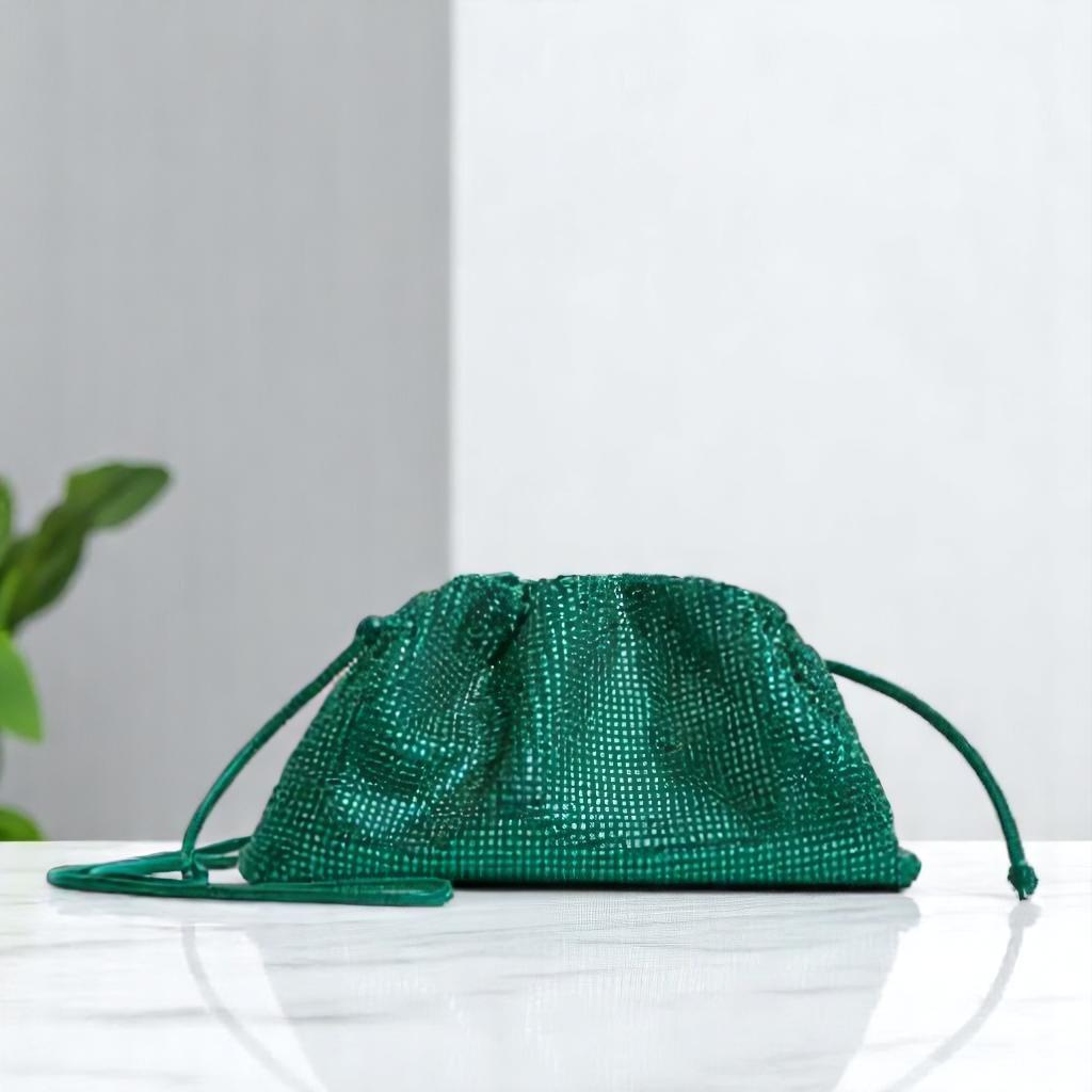 直営店☆BOTTEGA VENETA☆ Mini Pouch ラインストーン バッグ