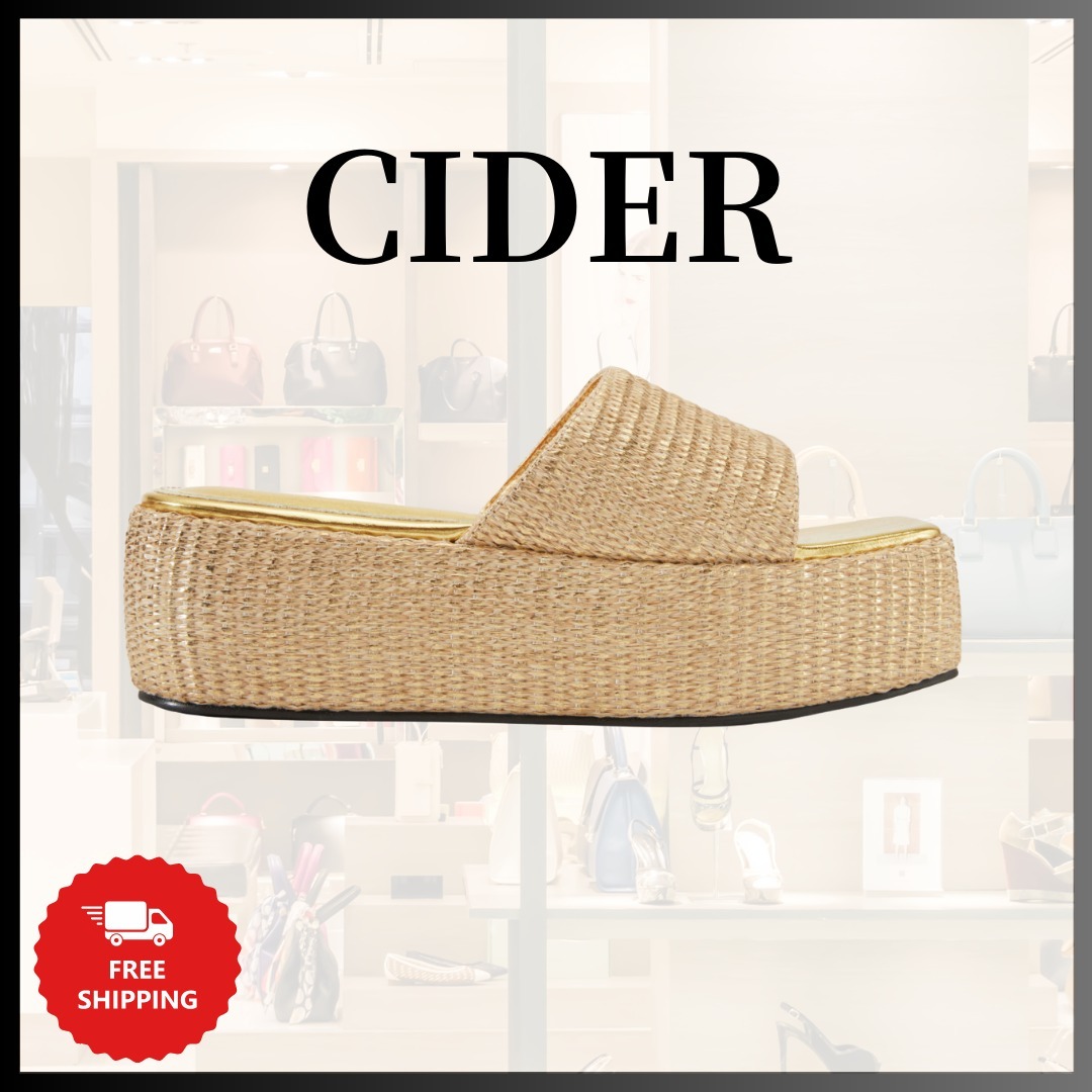 『Cider』オープントゥフォームウェッジウーブンスリッパ