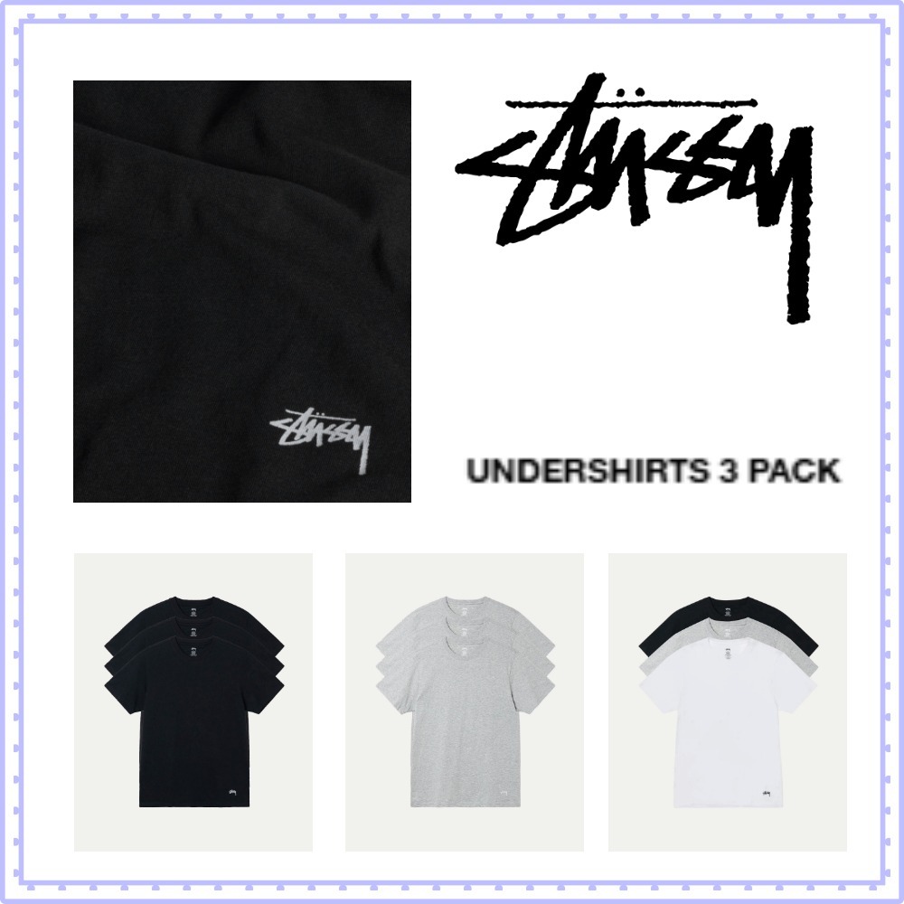 [Stussy] アンダーシャツ 3枚セット クラシックフィット メンズ