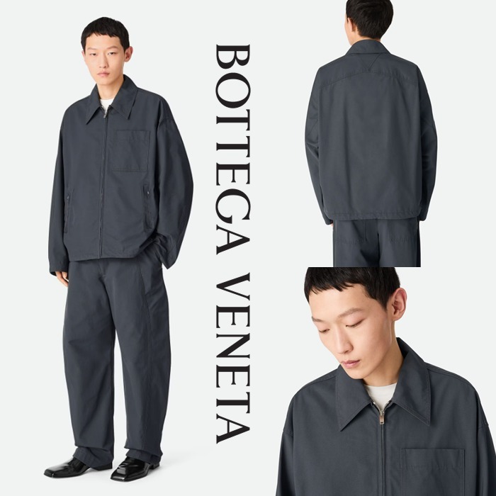 新作【Bottega Veneta】レジネイテッドコットン ブルゾン