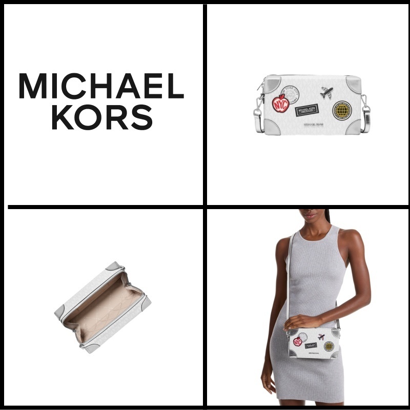 【MICHAEL KORS】ロゴ入り レザー クロスボディバッグ