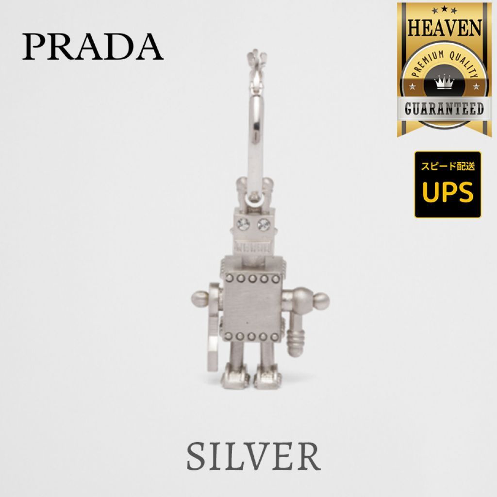 6万取引突破◆UPS便【PRADA】ロボットイヤリング◆2JO875_2B54