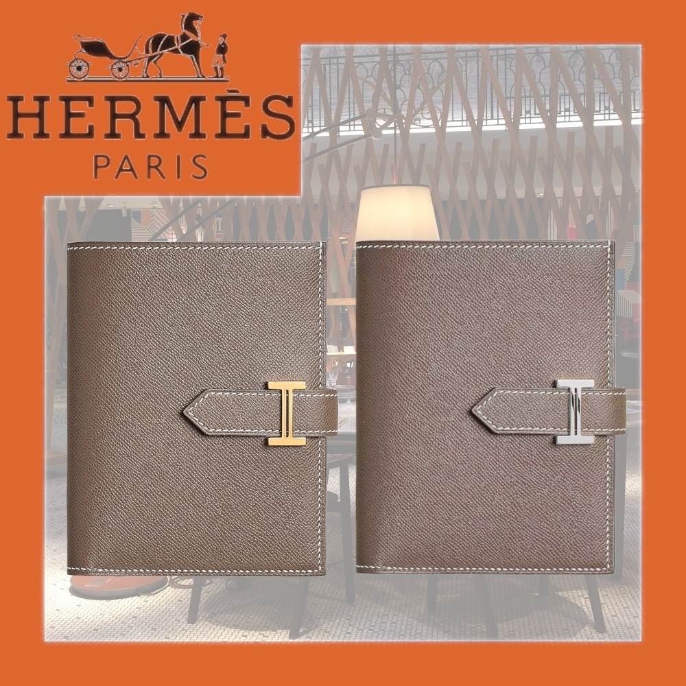 入手困難 HERMES BearnコンパクトウォレットMadameカーフスキン
