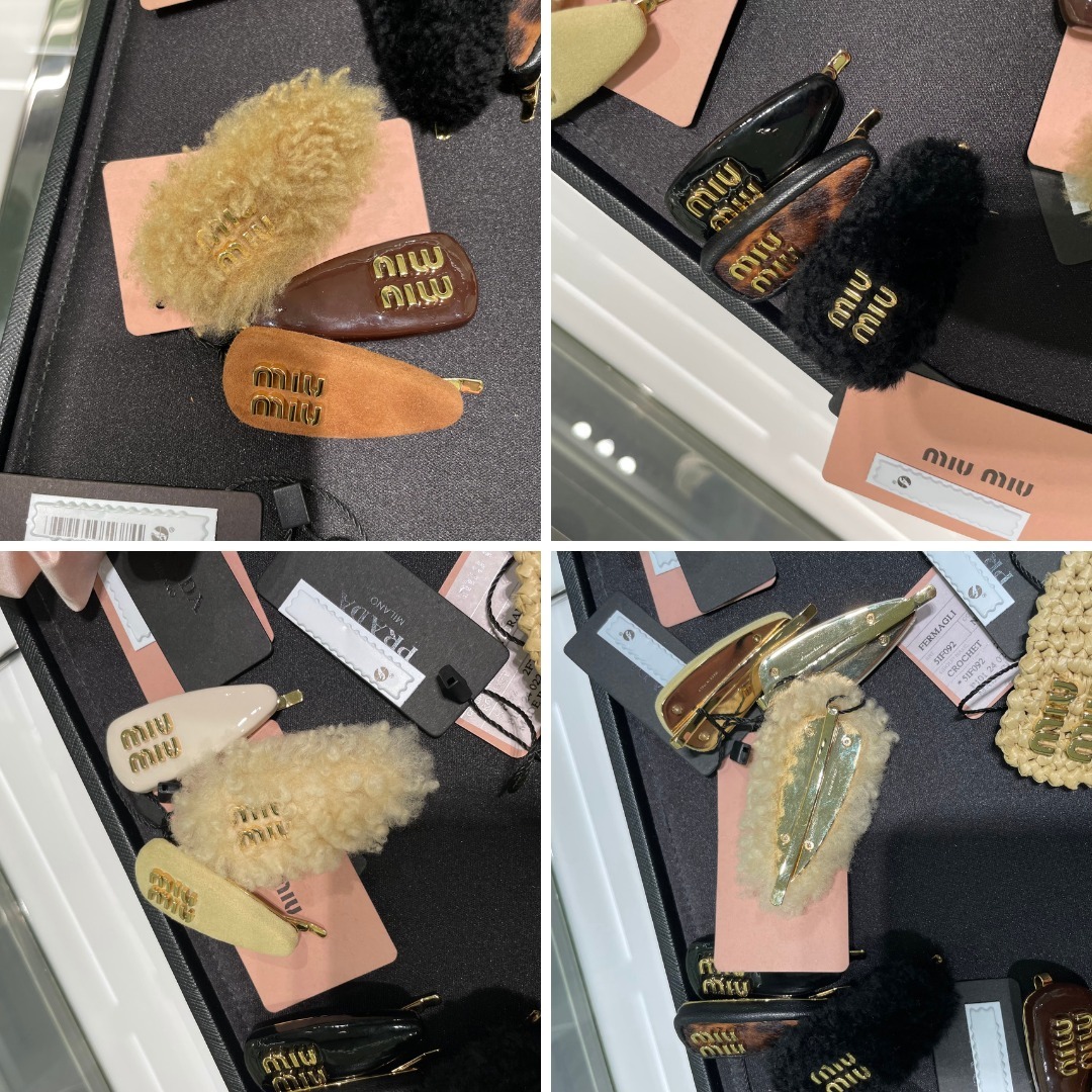 MIUMIU 3点セット ロゴ付き ヘアクリップ 5IF188