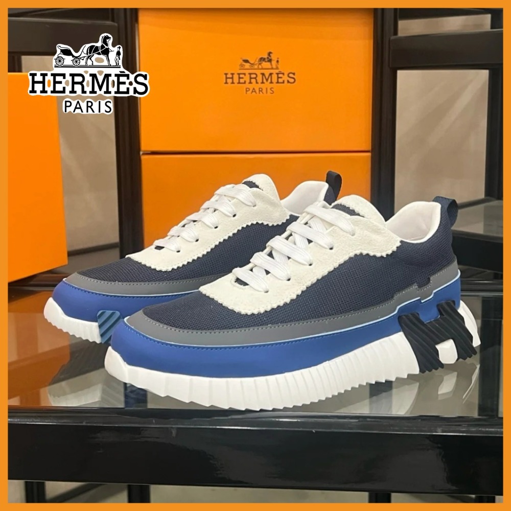 爽やかブルーがアクセント★【HERMES】Bouncing スニーカー