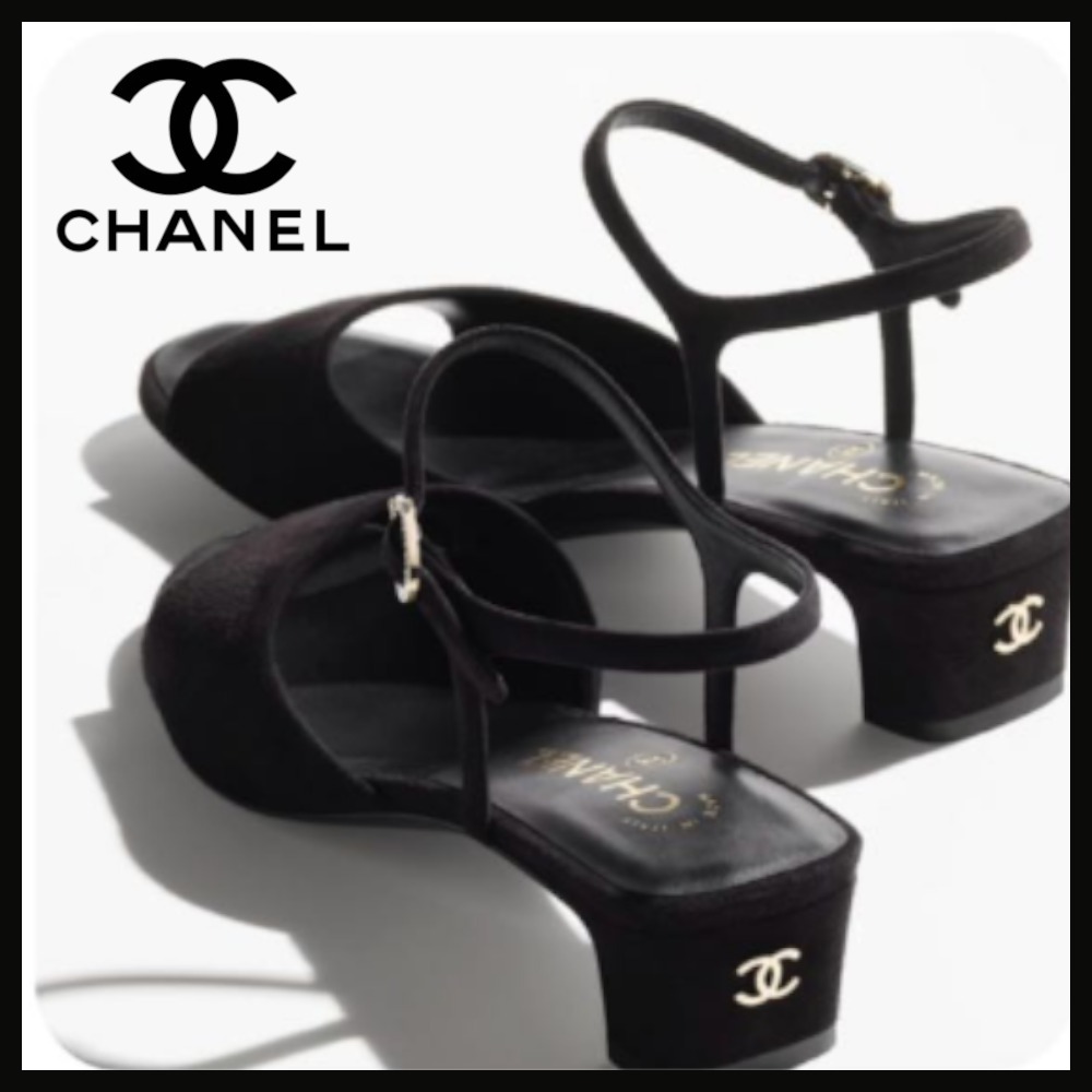 【ヒールのココマークが可愛い♡】CHANEL サンダル