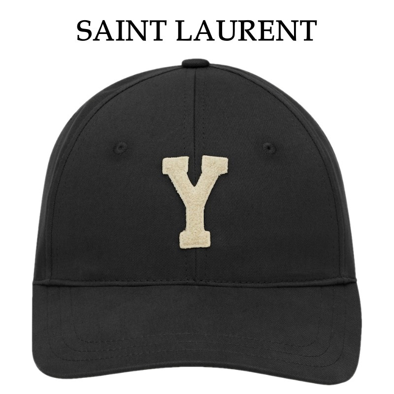 【Saint Laurent】Y バーシティ ベースボールキャップ