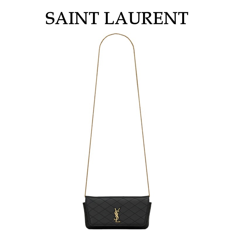 【Saint Laurent】ギャビーキルティングスマホホルダー