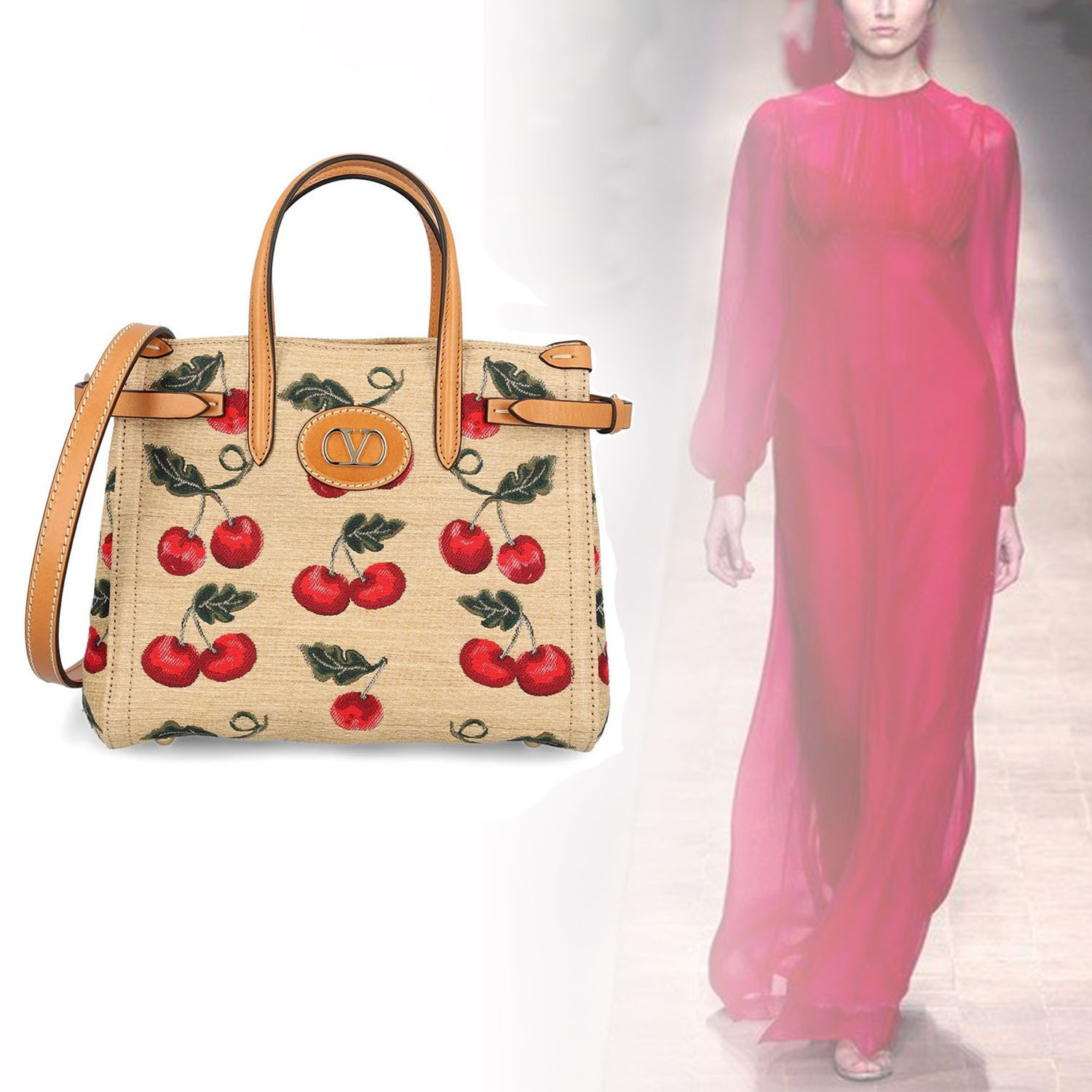 ◆VALENTINO◆ アンティーブ Vロゴ シグネチャー トートバッグ
