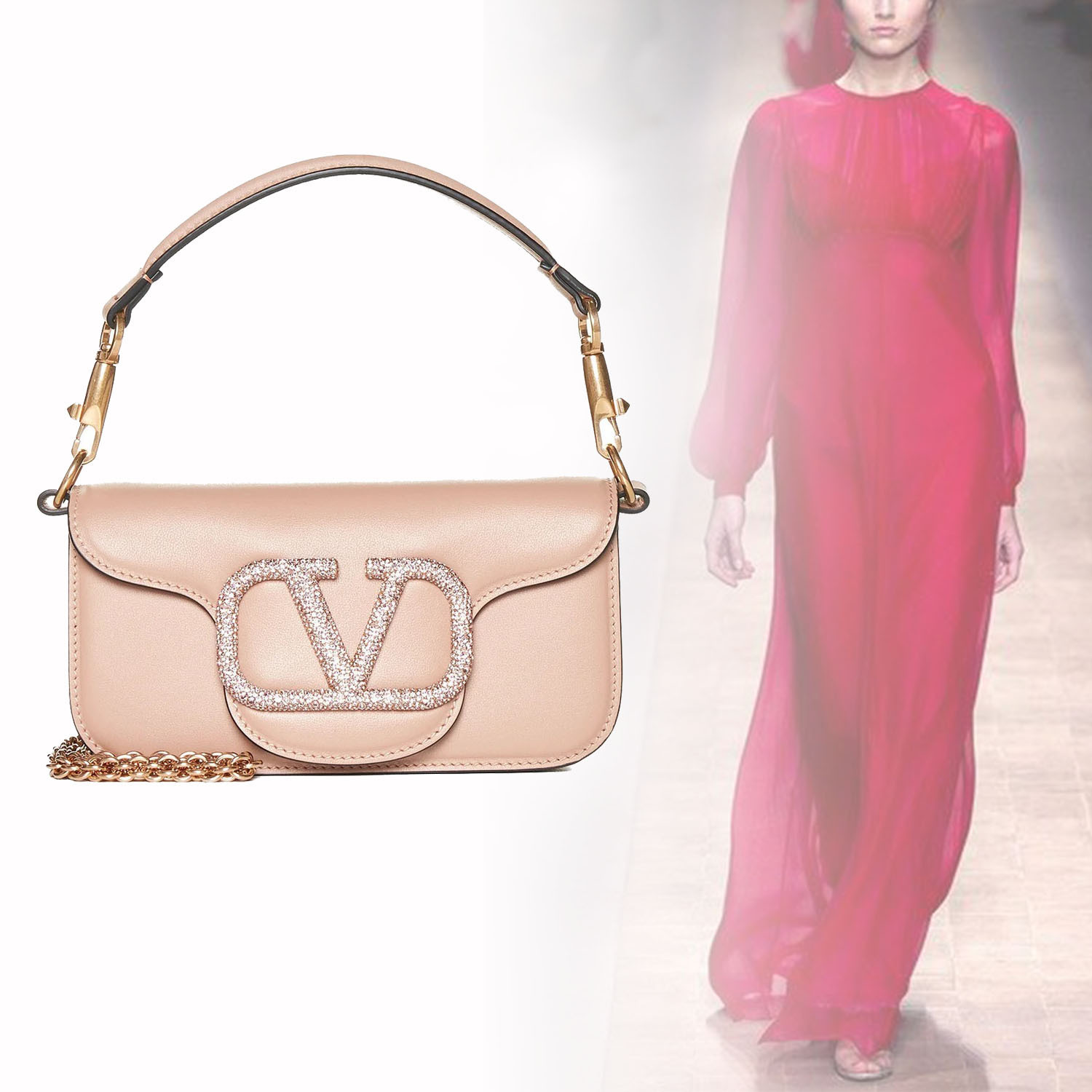 ◆VALENTINO◆ ロコ ロゴプレート ショルダーバッグ
