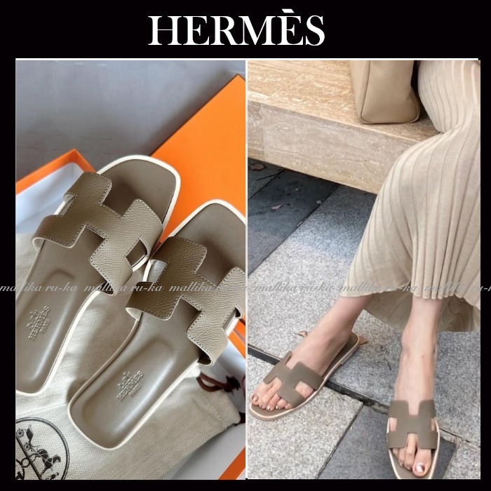 気品漂う☆エトゥープ【HERMES】Oran オランサンダル