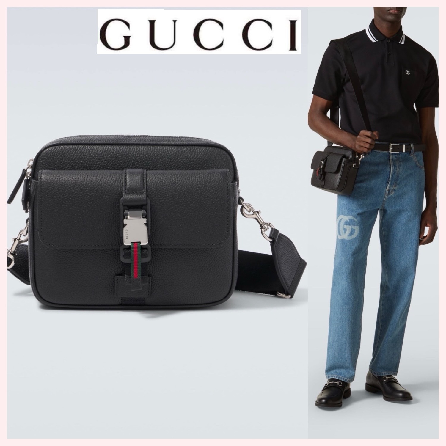★GUCCI★関税込♪NEW♪レザー クロスボディバッグ