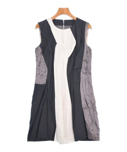 Maison Margiela ワンピース 黒xグレー系x白等 2007425A0093
