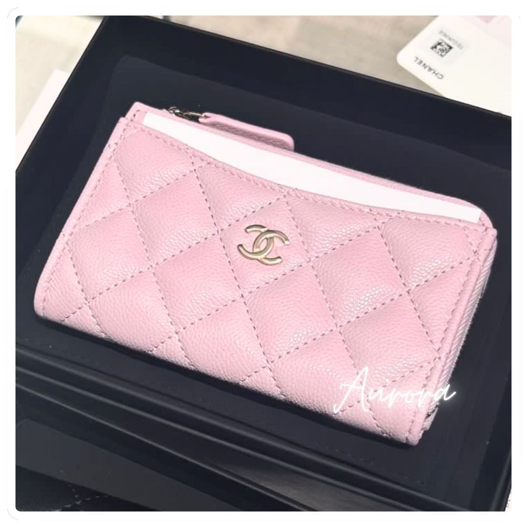 即完_一目惚れ_ピンク_CHANEL_フラグメント_財布_カード_コイン
