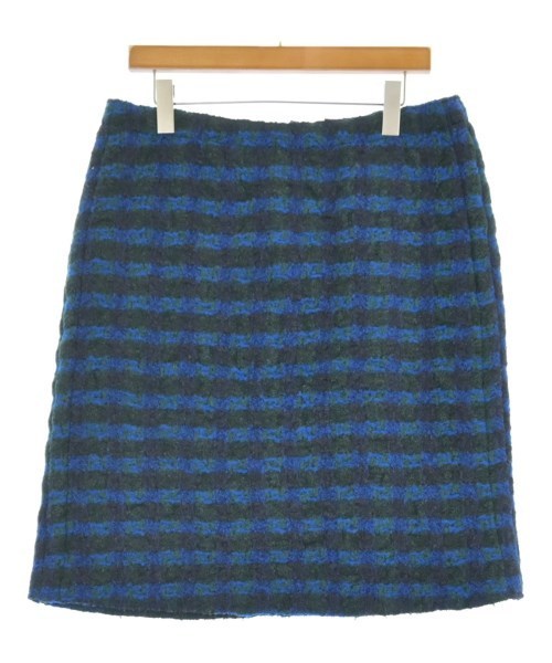 MARNI マルニ ひざ丈スカート 青x紺x緑(チェック) 2108425A0177
