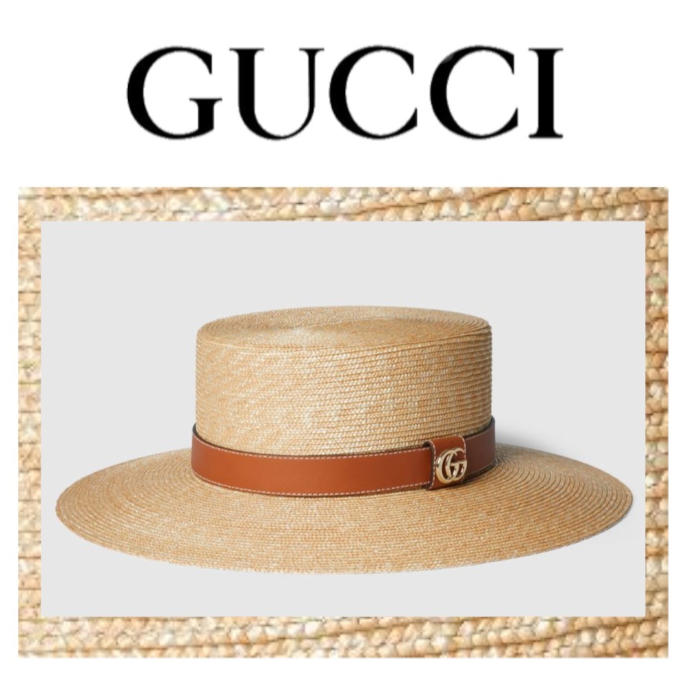 注目の新作♪【GUCCI】ウーブン ストロー ボーターハット