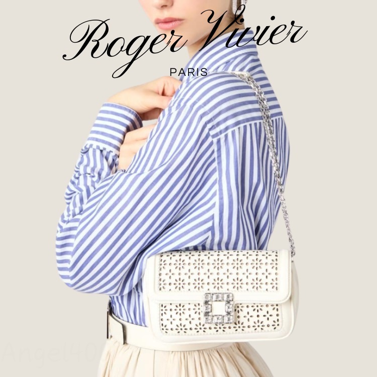 関税込 Roger Vivier ジュ ドゥ フィーユ レザー クラッチ