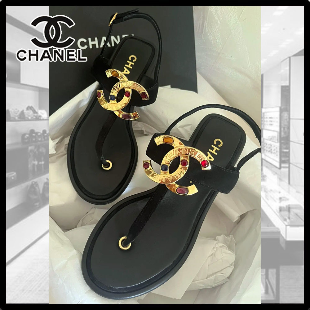 【大胆なCCロゴｘキラキラ☆エレガント】★CHANEL★サンダル