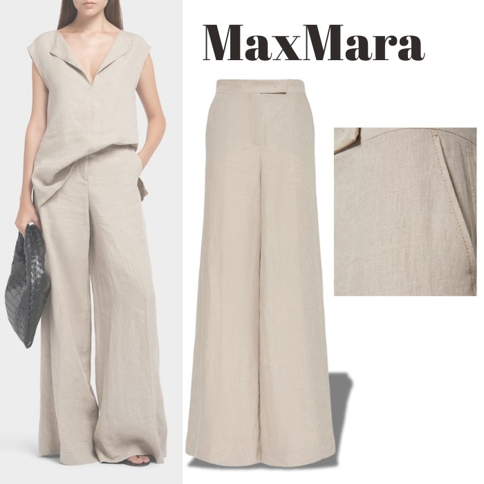 ★sale★Max Mara☆『Sequoia』リネンワイドパンツ