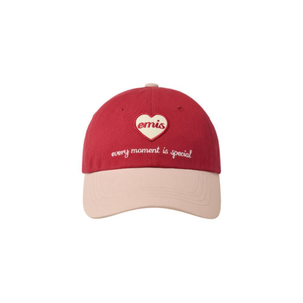 キャップ emis HEART WAPPEN TONE ON TONE BALL CAPRED m1037_1428658