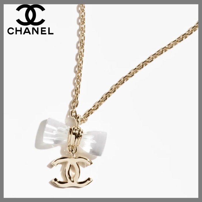 大注目♪ 25P★ 【CHANEL】クリアリボン×CC ペンダント