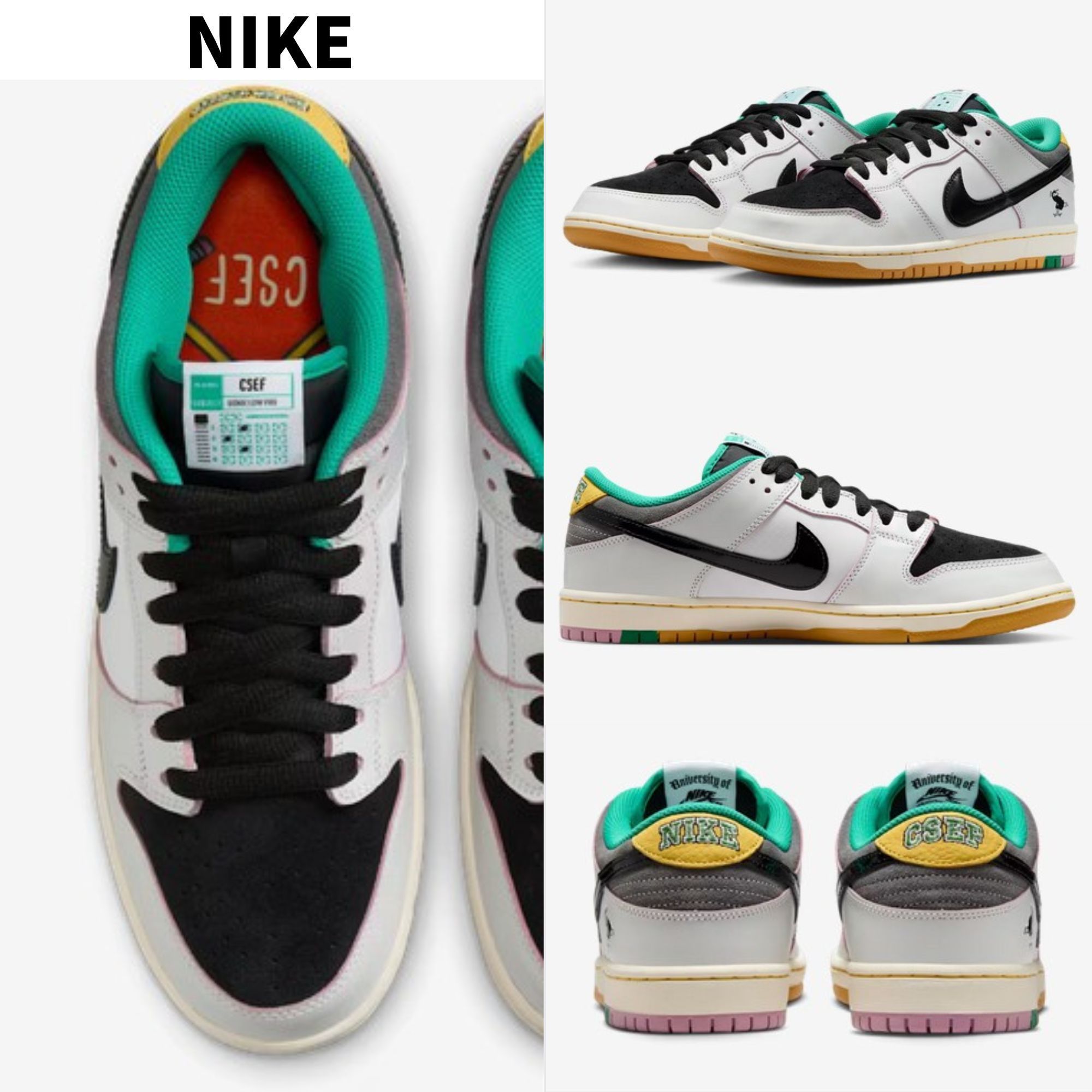 【NIKE】☆スニーカー☆SB Dunk Low Pro x CSEF White and Black