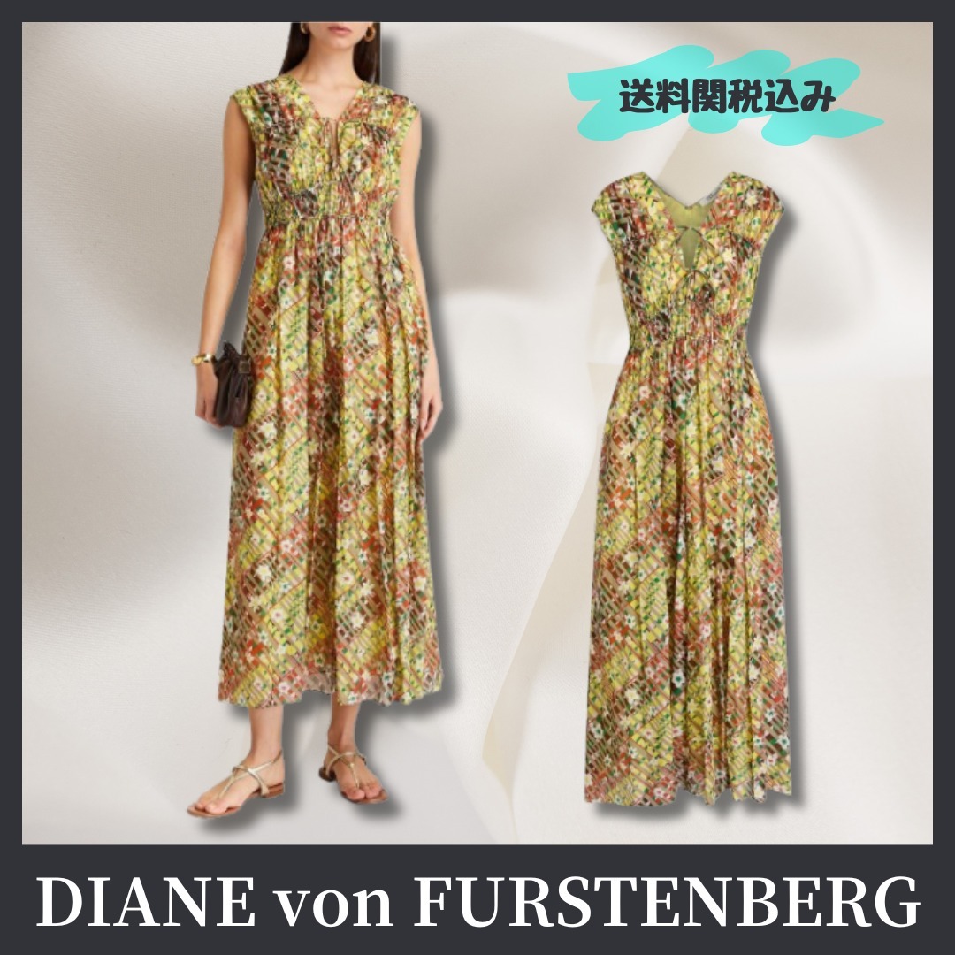 送料関税込【DIANE von FURSTENBERG】ミディワンピース