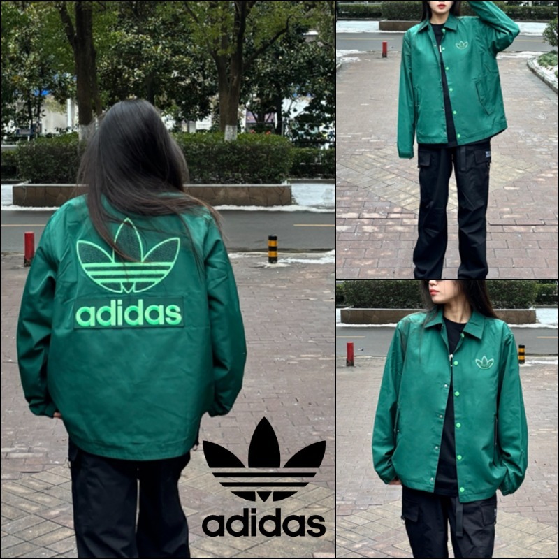 【ADIDAS】Originals Big Trefoil logo jacket green★追跡可