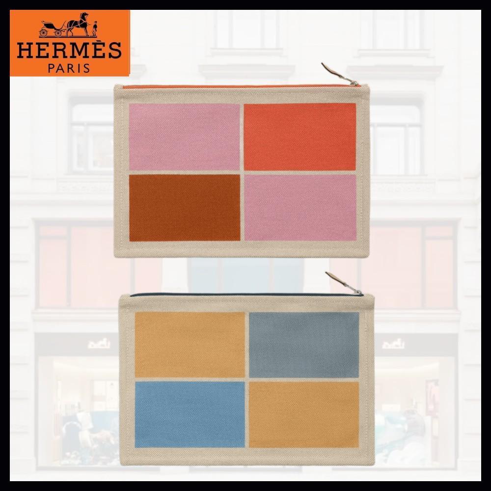 【上品で素敵♡】HERMES キャンバスケース DAISUKE NOMURA