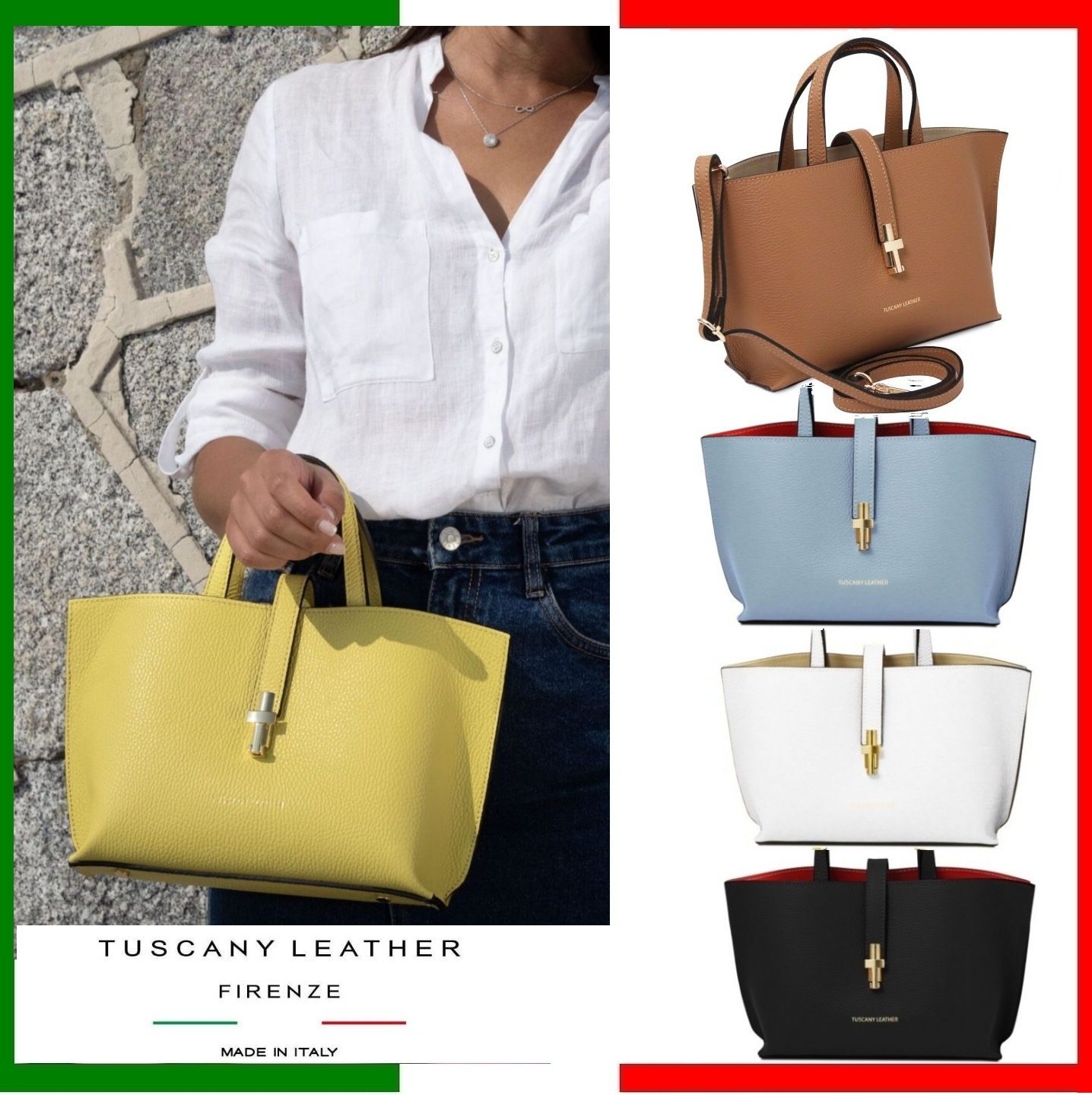 25SS【TUSCANY LEATHR】イタリア製2WAYレザーバッグ★日本未入荷