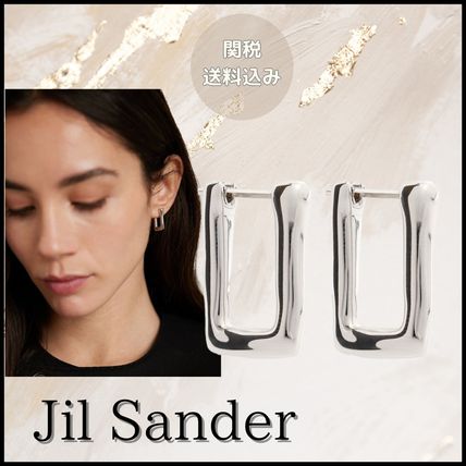 品格ある【ジルサンダー】キューブ シルバートーン ピアス JIL SANDER ジルサンダー ピアス NEW LIGHTNESS EARRINGS 2