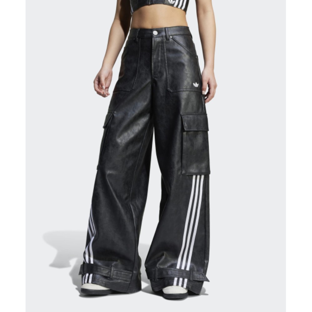 ボトムスその他 adidas ADILENIUM 3 Vintage Faux Leather Pants Black JX9226