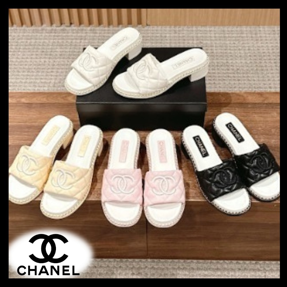 大人可愛い♡【CHANEL】CCロゴ サンダル