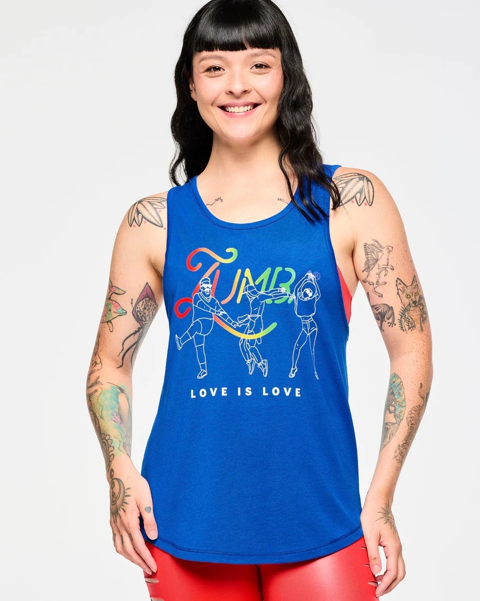 新作ユニセックス♪Zumba Men's Sleeveless Tank -Surfs Up Blue