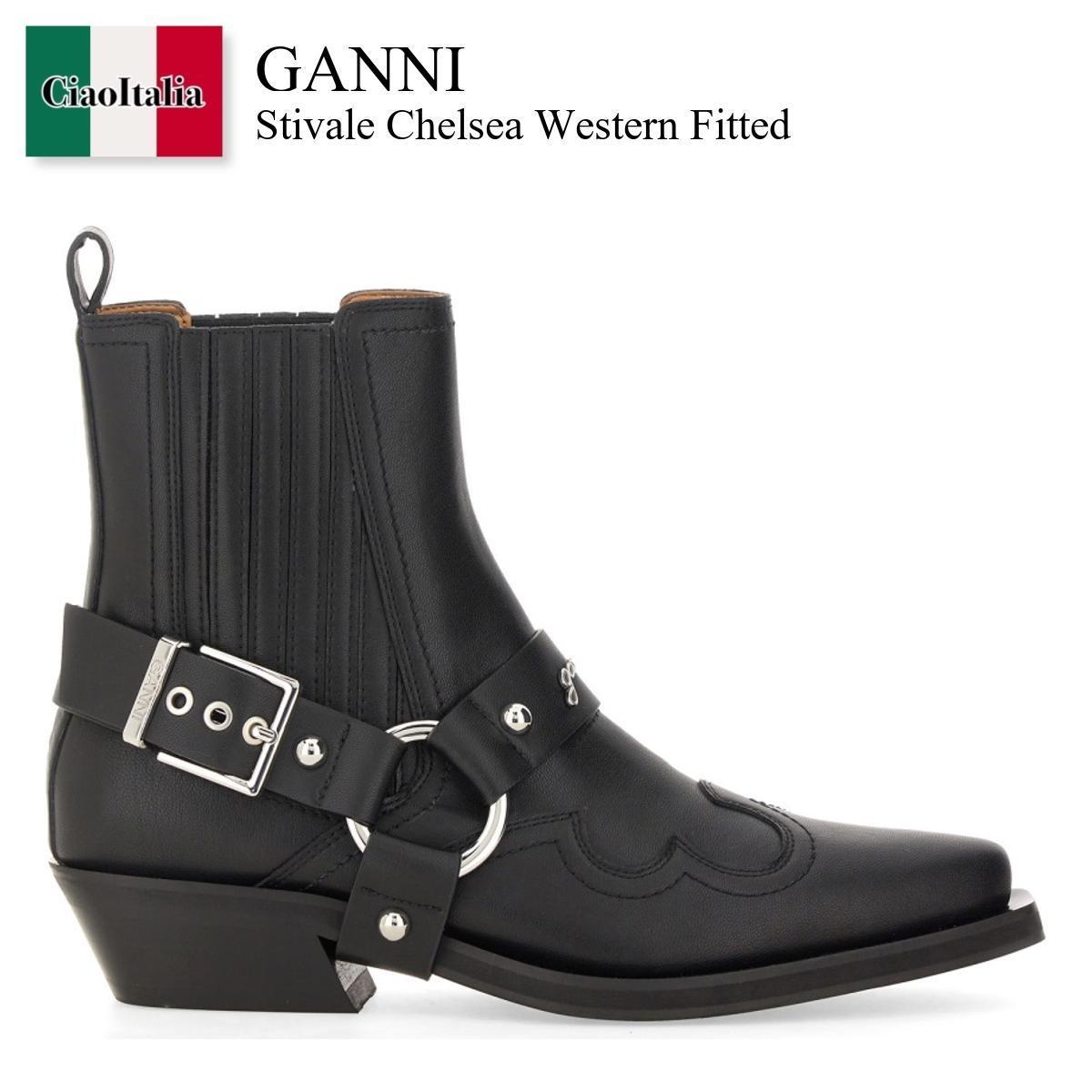 ショートブーツ・ブーティ Ganni Stivale Chelsea Western Fitted