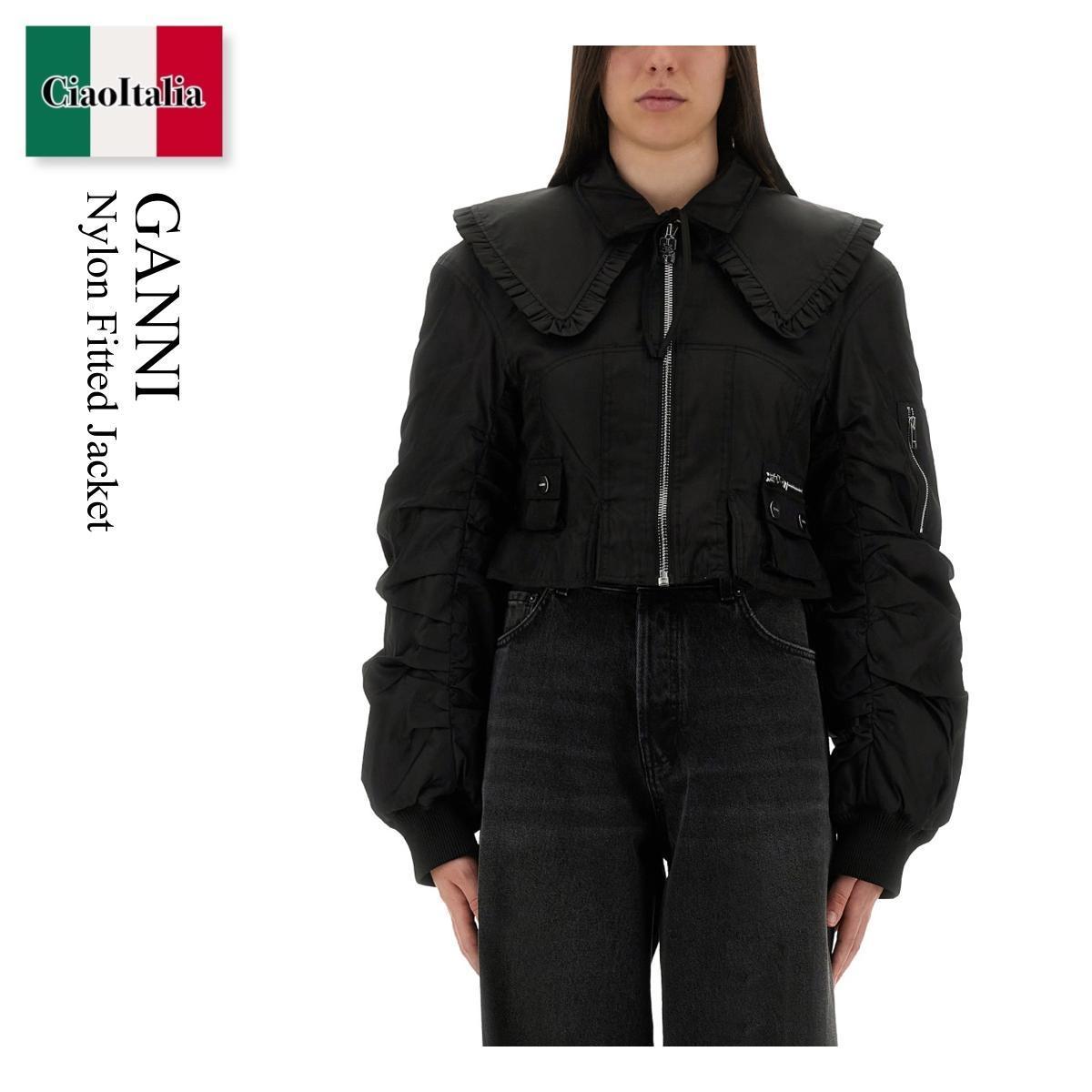 ブルゾン Ganni Nylon Fitted Jacket