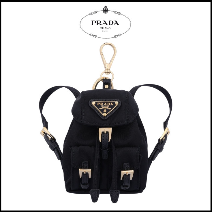 ★PRADA★トライアングル ロゴ ミニ バックパック キーリング★