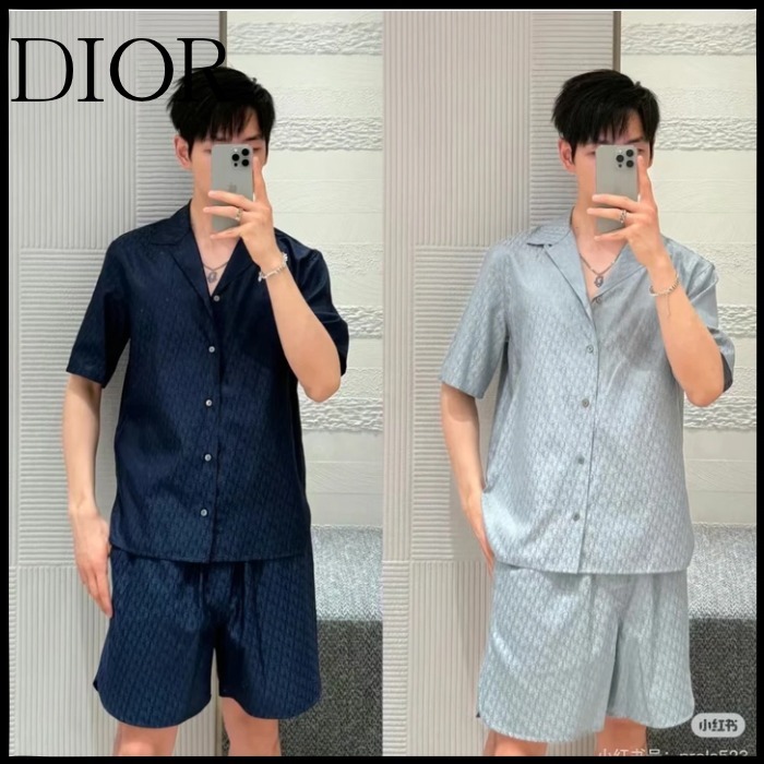 【夏のお洒落に☆爽やか！】DIOR ショートスリーブ シャツ