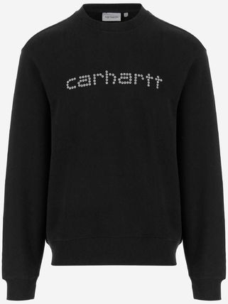 スウェット・トレーナー Carhartt Black Cotton Rivet Script Sweat