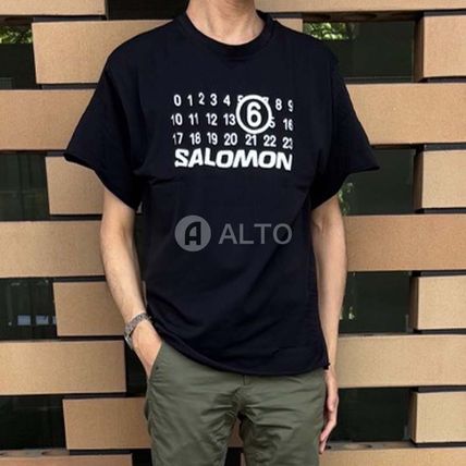 MM6×SALOMON エムエムシックス×サロモン シームレス Tシャツ MM6 x SALOMON T-SHIRT Deep Black（エムエムシックス x