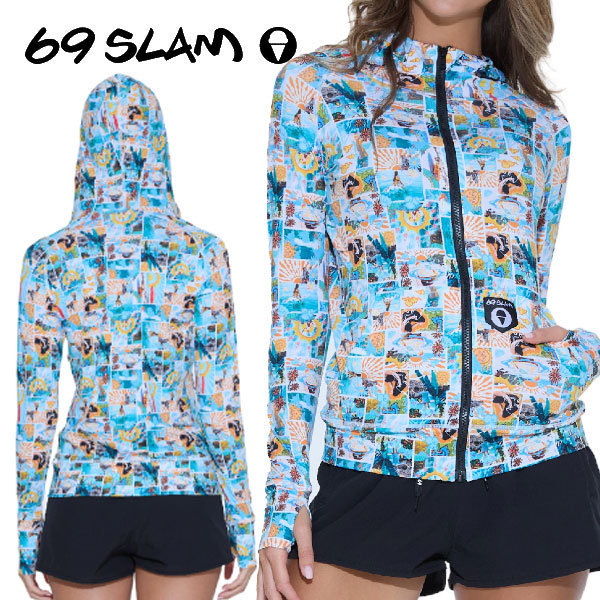 69SLAM☆PARADISE CALI HOODED VEST ラッシュガード パーカー