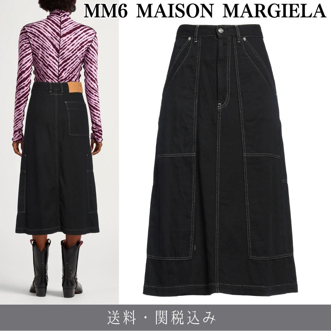 MM6 MAISON MARGIELA ロゴ デニムスカート 送料関税込み