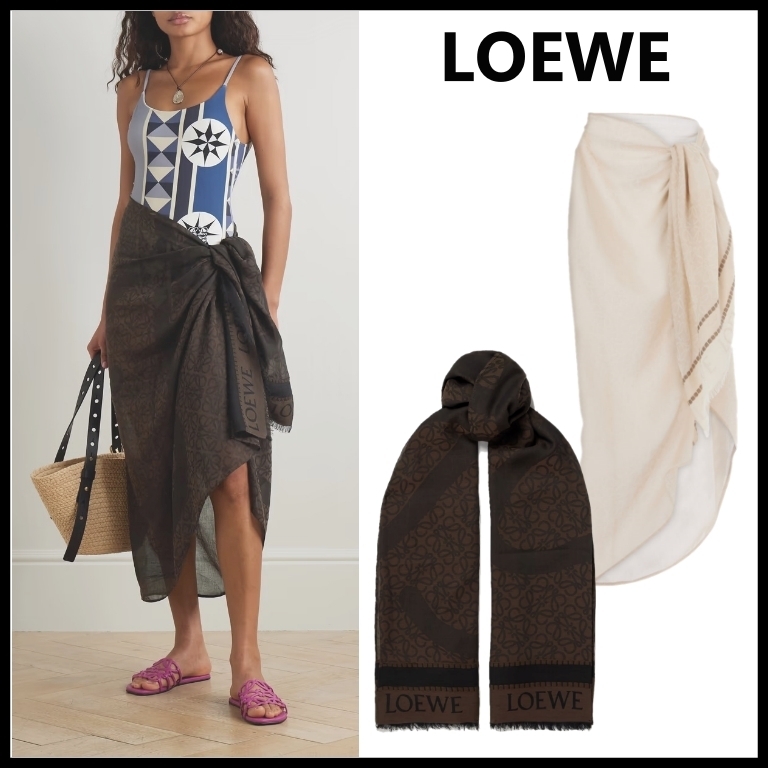 【LOEWE】ロエベ アナグラムジャカード コットン パレオ
